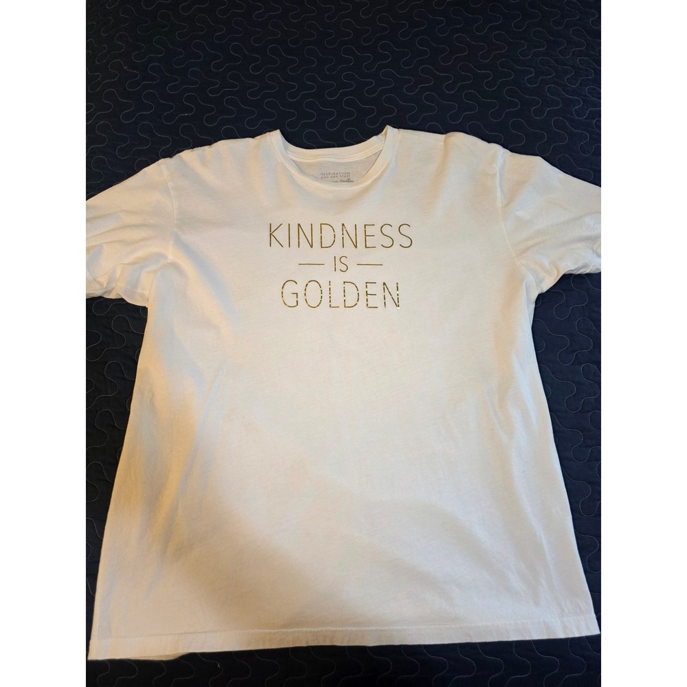 Candace Cameron Bure Kindness Is Golden Graphic Tee Shirt XL White Christian